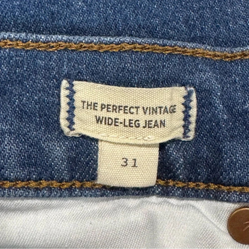 Madewell Jeans Women 31 Blue Perfect Vintage Wide Leg High Waist Stretch Denim - Picture 4 of 11
